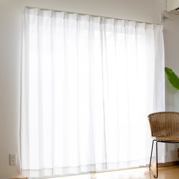 レースカーテンライリー2枚組既製幅100×高さ118～208cmリーフ