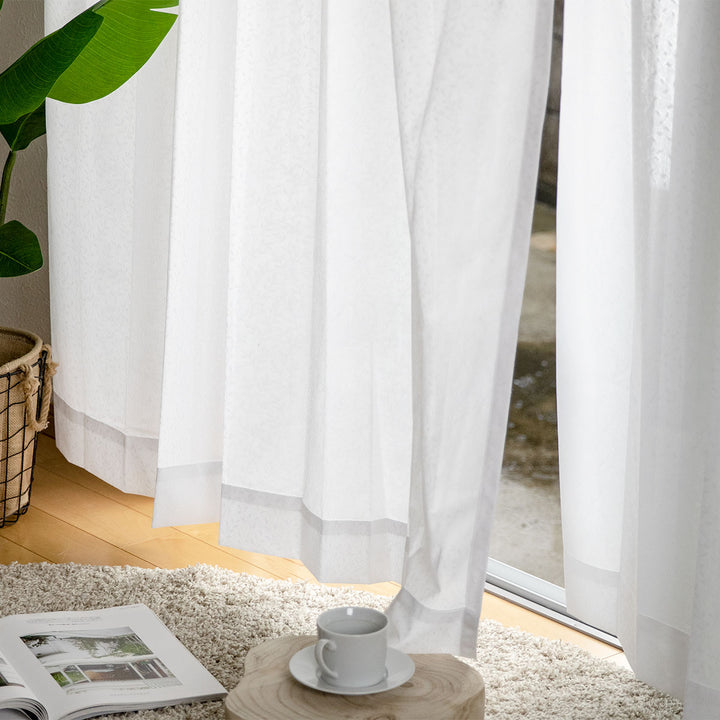 レースカーテンライリー1枚既製幅150×高さ133～208cmリーフ