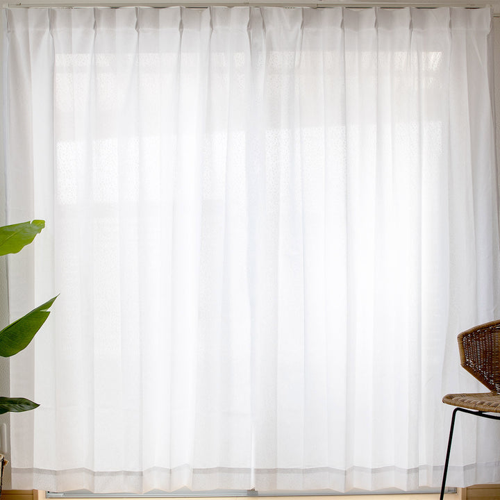 レースカーテンライリー1枚既製幅150×高さ133～208cmリーフ