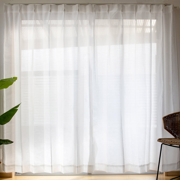 レースカーテンラージュ1枚既製幅150×高さ133～208cmホワイト