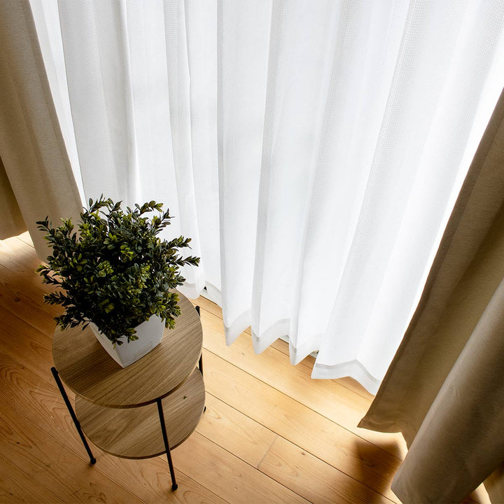 レースカーテンラージュ1枚既製幅150×高さ133～208cmホワイト