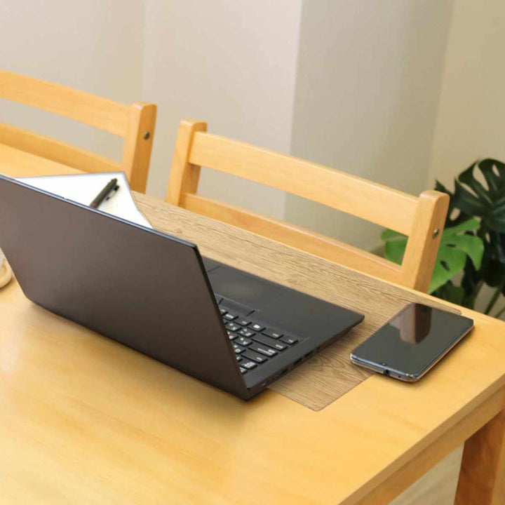 デスクマット29×58cmパーソナルデスクマット木目塩化ビニル樹脂