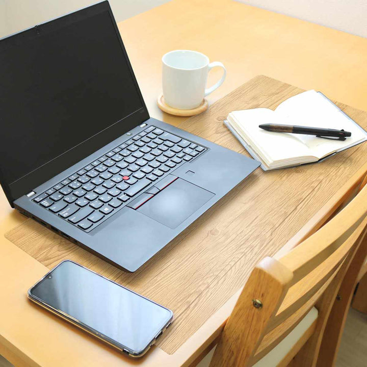 デスクマット29×58cmパーソナルデスクマット木目塩化ビニル樹脂