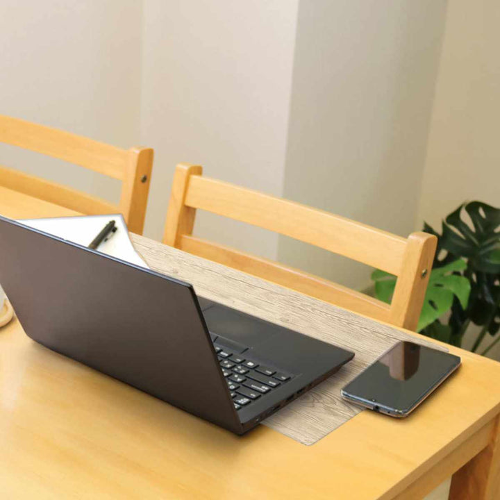 デスクマット29×58cmパーソナルデスクマット木目塩化ビニル樹脂