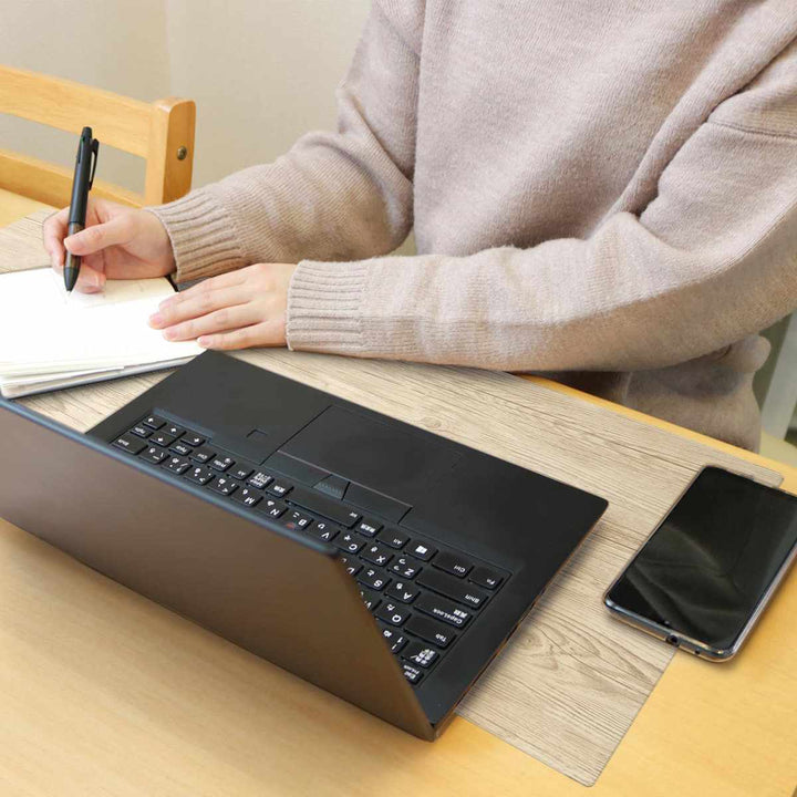 デスクマット29×58cmパーソナルデスクマット木目塩化ビニル樹脂