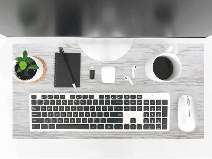 デスクマット29×58cmパーソナルデスクマット木目塩化ビニル樹脂