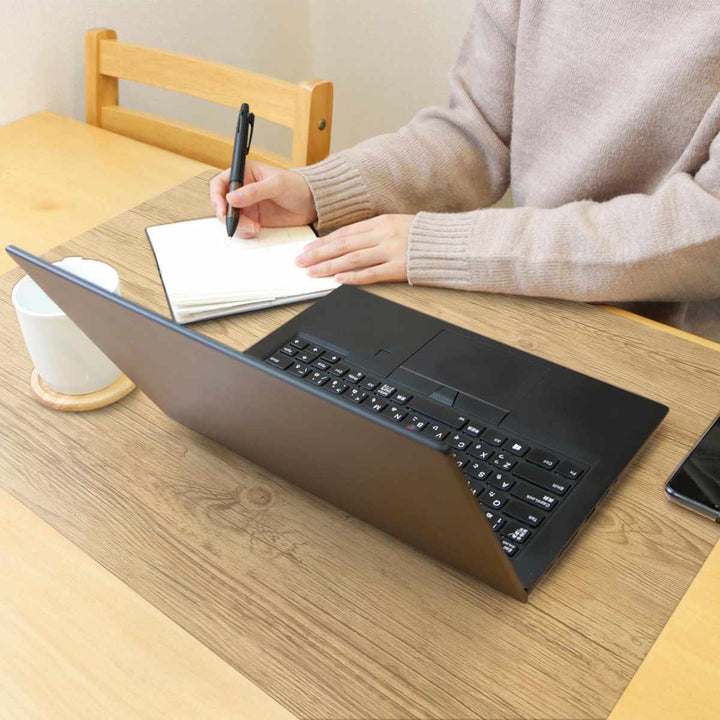 デスクマット45×58cmパーソナルデスクマット木目塩化ビニル樹脂