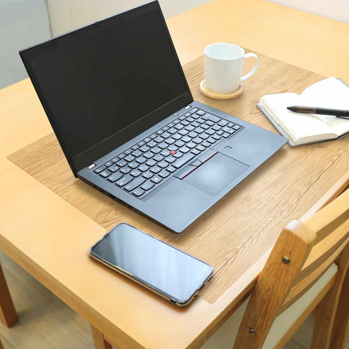 デスクマット45×58cmパーソナルデスクマット木目塩化ビニル樹脂