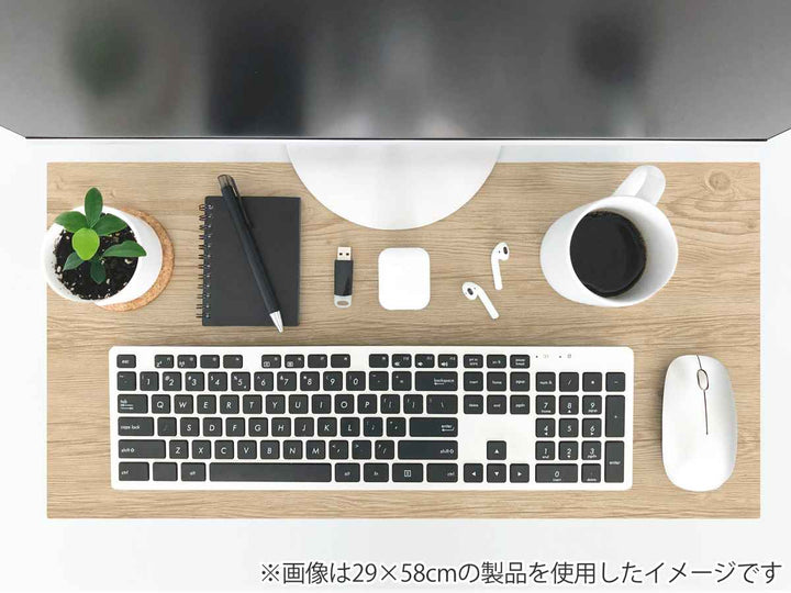 デスクマット45×58cmパーソナルデスクマット木目塩化ビニル樹脂