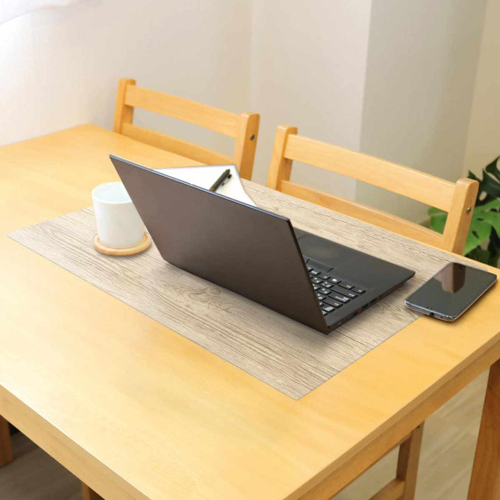 デスクマット45×58cmパーソナルデスクマット木目塩化ビニル樹脂