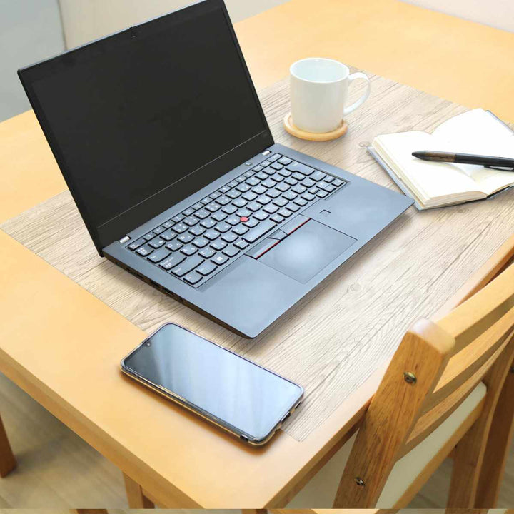 デスクマット45×58cmパーソナルデスクマット木目塩化ビニル樹脂