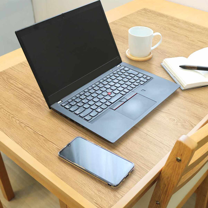 デスクマット58×90cmパーソナルデスクマット木目塩化ビニル樹脂