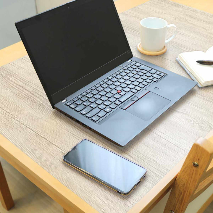 デスクマット58×90cmパーソナルデスクマット木目塩化ビニル樹脂