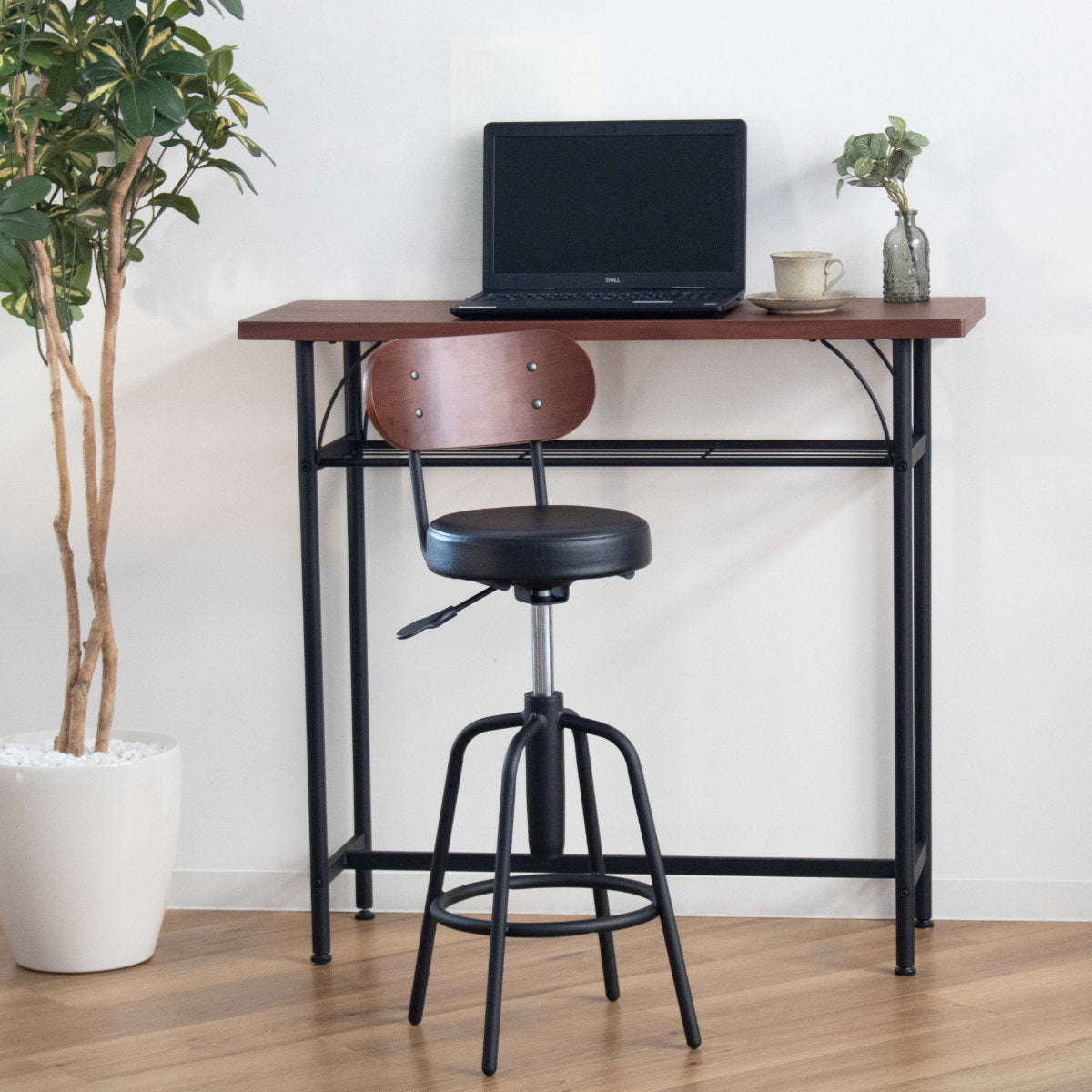 カウンターテーブル 幅100cm 奥行35cm ラック スチール脚 タム – ハウジー