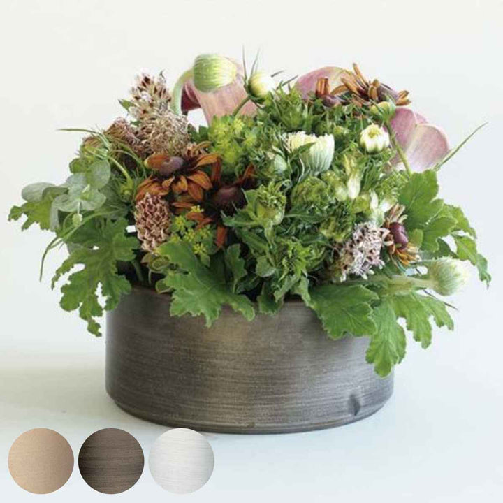 花瓶MC浅型円柱直径17×高さ8cm