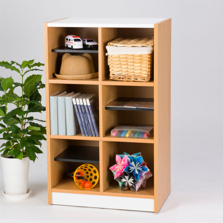 木製ラック幅55cm2列3段玄関収納