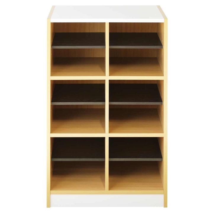 木製ラック幅55cm2列3段玄関収納