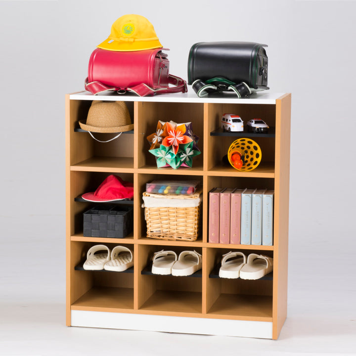 木製ラック幅82cm3列3段玄関収納