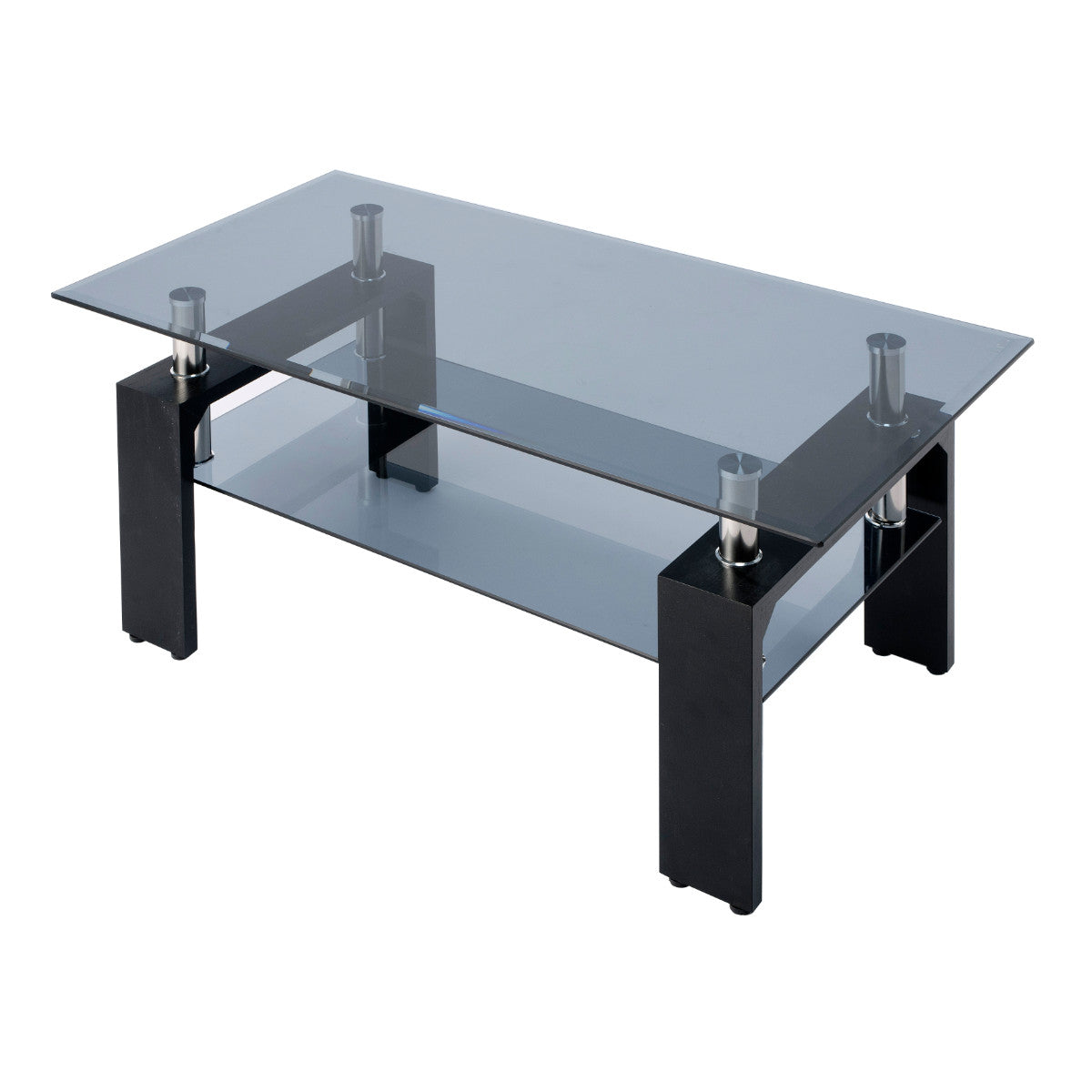 ガラステーブル 幅96cm クリアブラック ラック – ハウジー