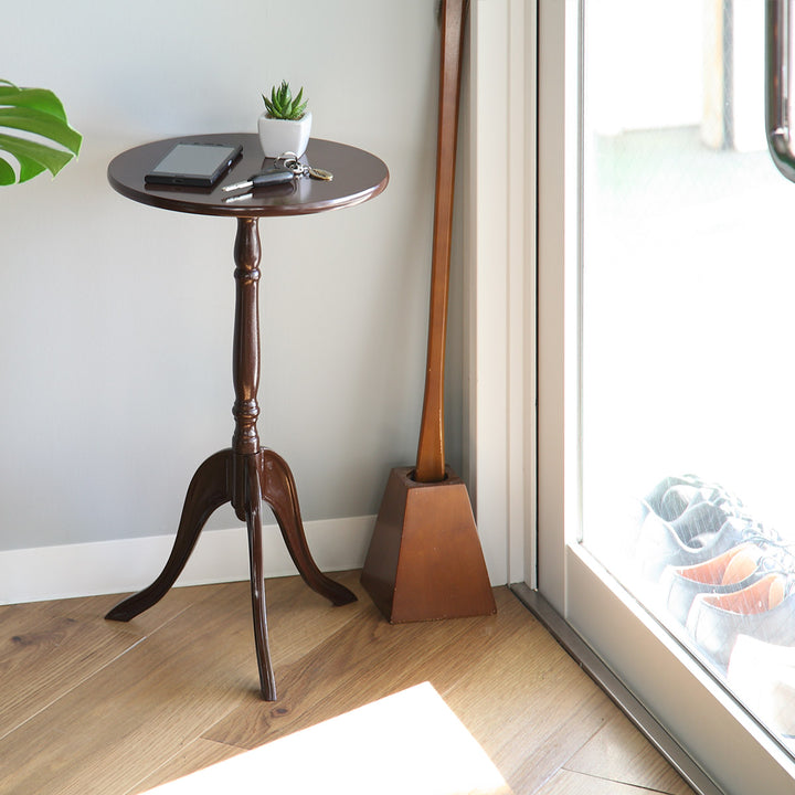 サイドテーブル高さ52.5cm丸型木製クラシック