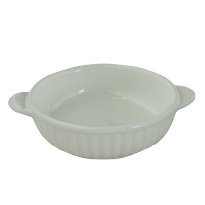 グラタン皿 一人用 丸 13cm 立筋 耐熱 陶器 萬古焼
