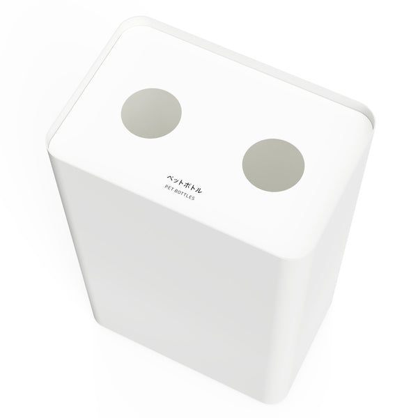 【法人限定】 屋内用ゴミ箱 67L 丸穴蓋 ホワイト色 業務用ダストボックス 屑入 Mseries