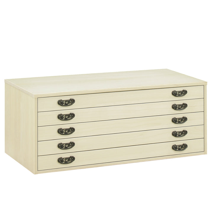 総桐着物たんす5段上置き用ろうびき仕上日本製幅100cm