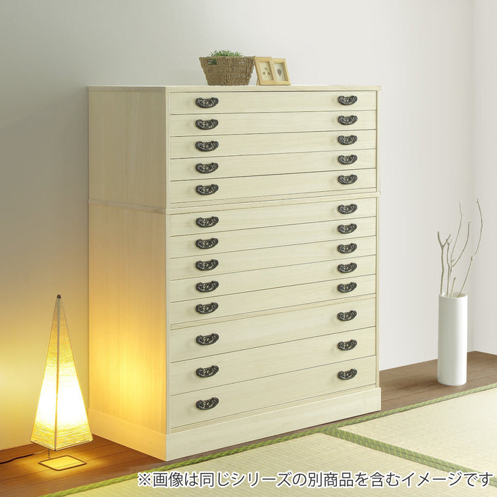 総桐着物たんす5段上置き用ろうびき仕上日本製幅100cm