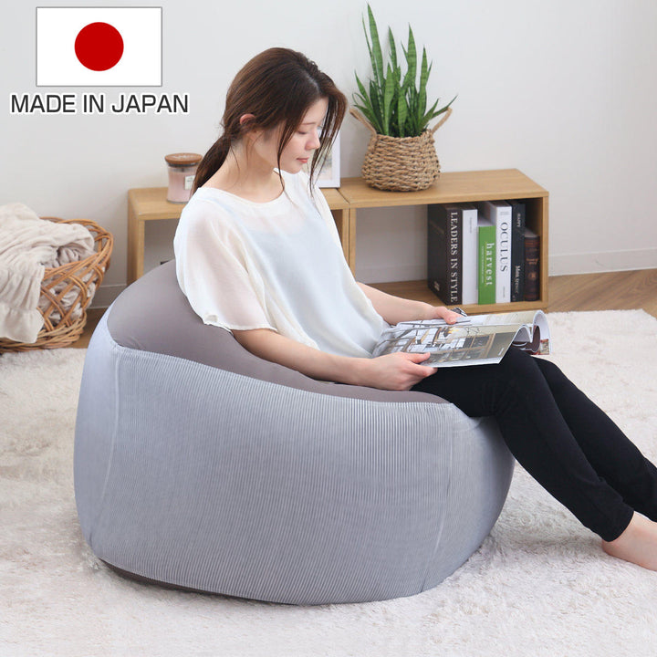 ビーズクッションLサイズキューブチェアヒッコリー