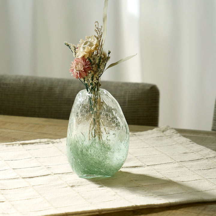 花瓶DGマコベース幅10×奥行6.5×高さ13.5cmガラス