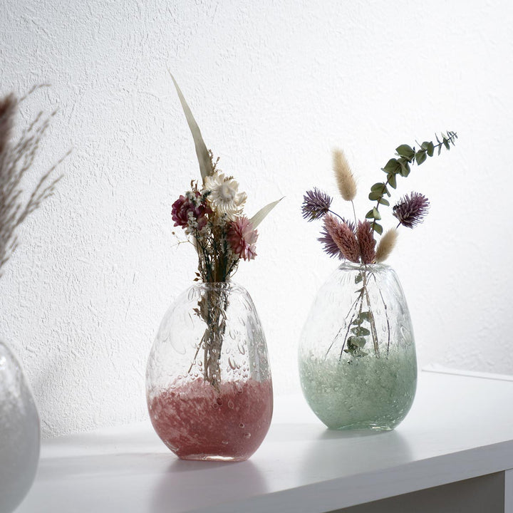 花瓶DGマコベース幅10×奥行6.5×高さ13.5cmガラス