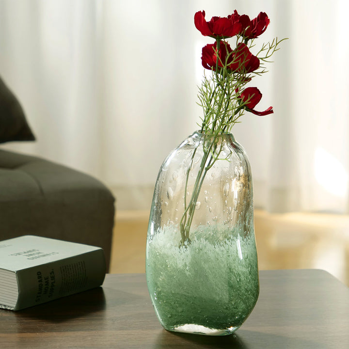 花瓶DGマコベース幅11.5×奥行7.5×高さ20cmガラス