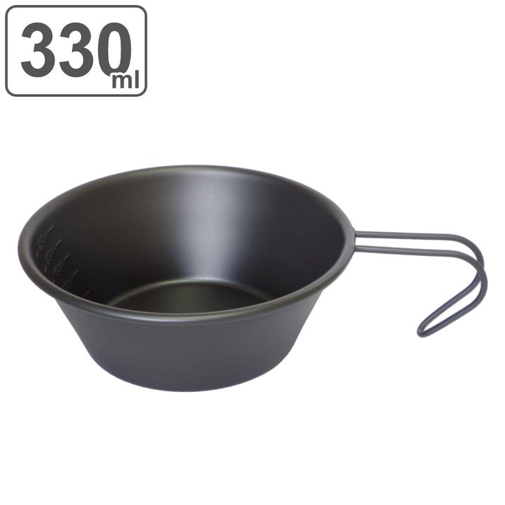 シェラカップ330ml目盛り付ブラックプリグレース