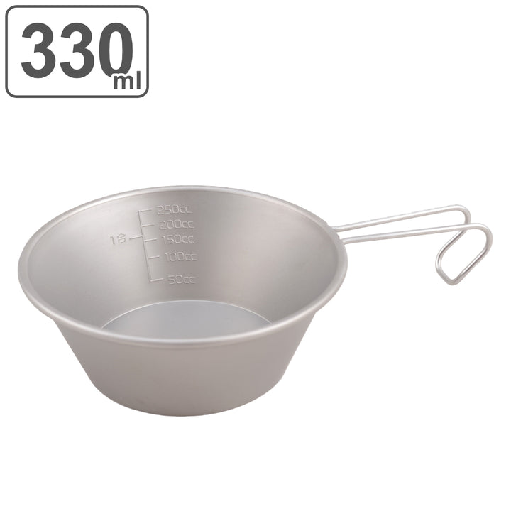 シェラカップ330mlチタン製目盛り付チタンシェラカッププリグレース