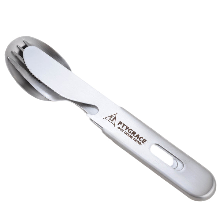 アウトドアカトラリーナイフフォークスプーンキャンプカトラリー3PCSプリグレース