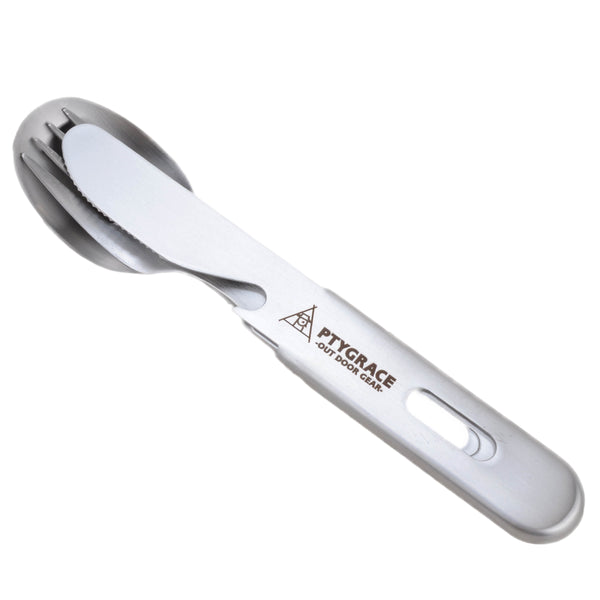 アウトドアカトラリーナイフフォークスプーンキャンプカトラリー3PCSプリグレース