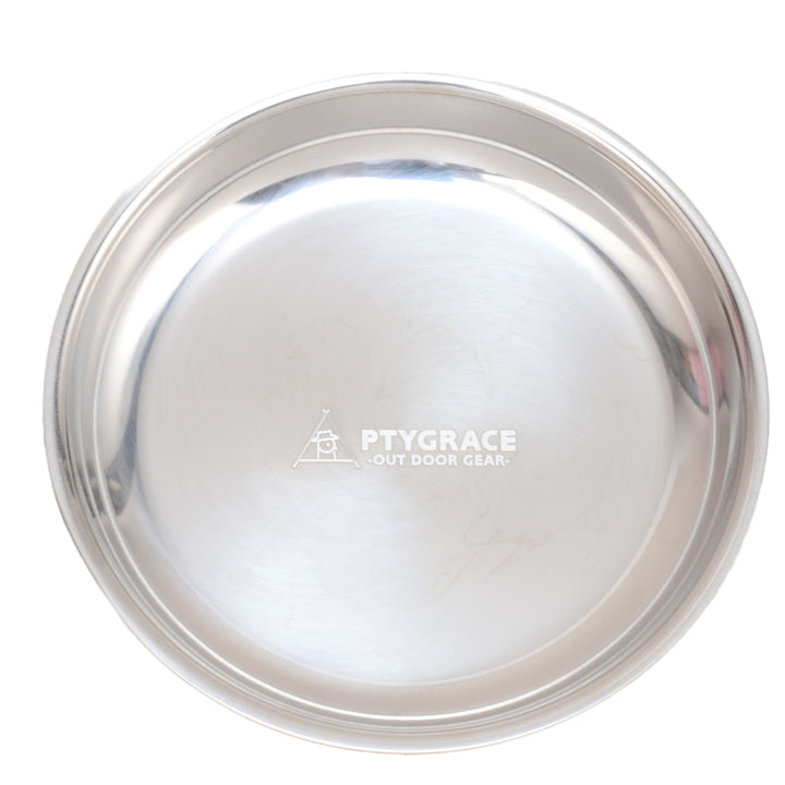 アウトドア食器丸型プレート11.2cm取り皿ステンレス製プリグレース