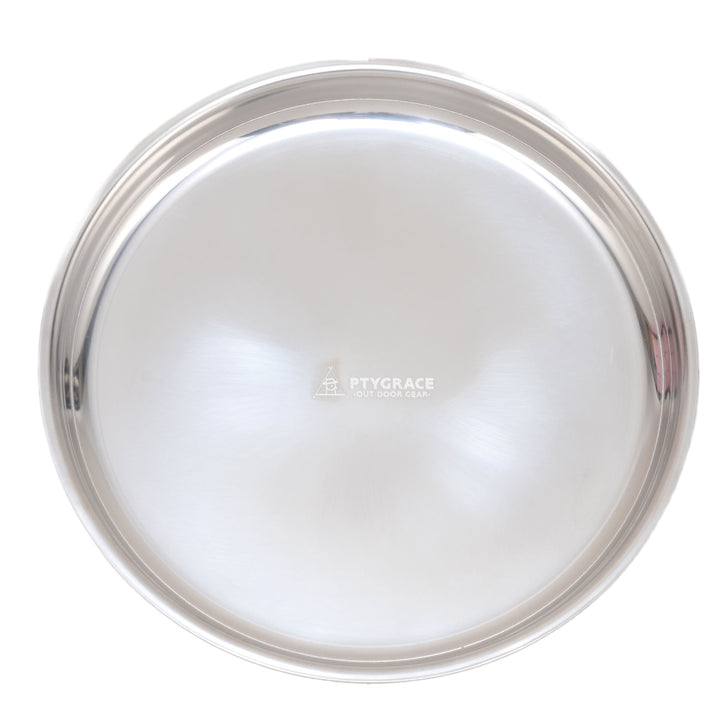 アウトドア食器丸型プレート19cm取り皿ステンレス製プリグレース