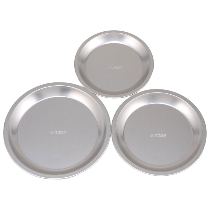 アウトドア食器丸型プレート18.5cmチタン製プリグレース