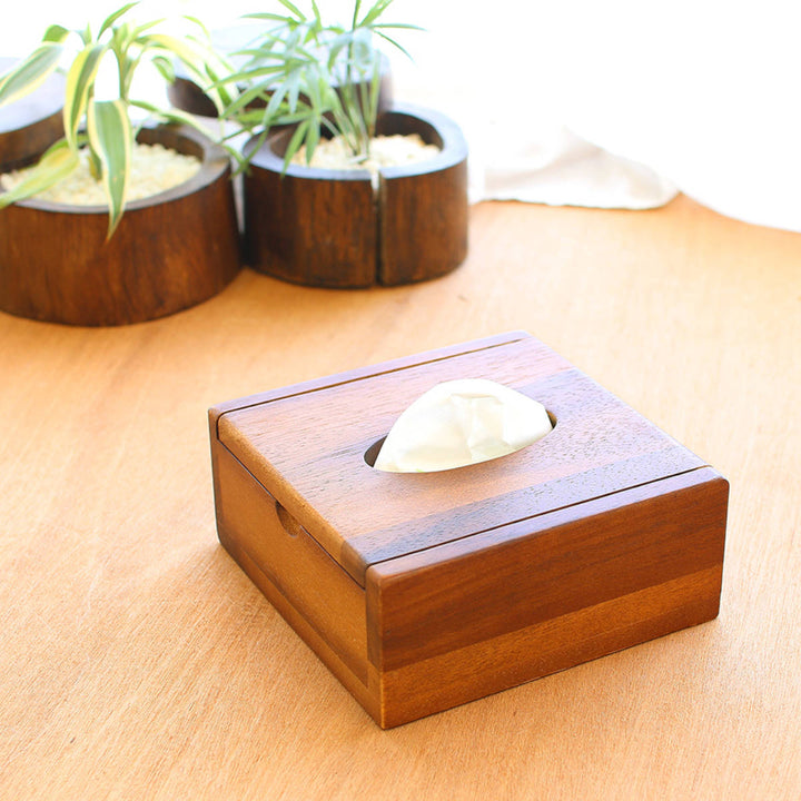 ティッシュケースアカシアティッシュボックス木製