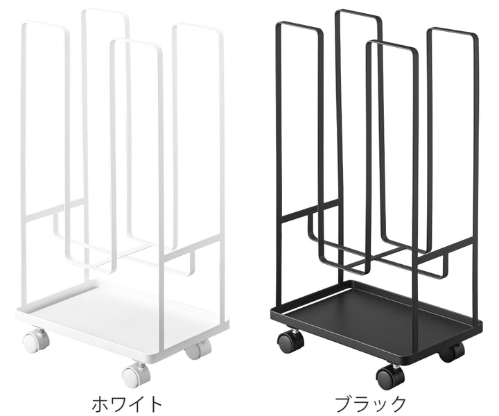 山崎実業towerトレー付き段ボールストッカータワー