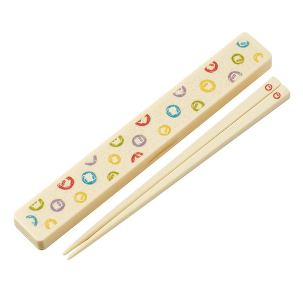 箸箱セット抗菌箸18cm木目スリムカラフルふくろう