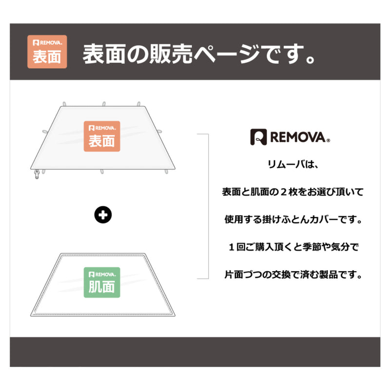 掛け布団カバー表面シングル付け替え簡単REMOVAチャートウェル