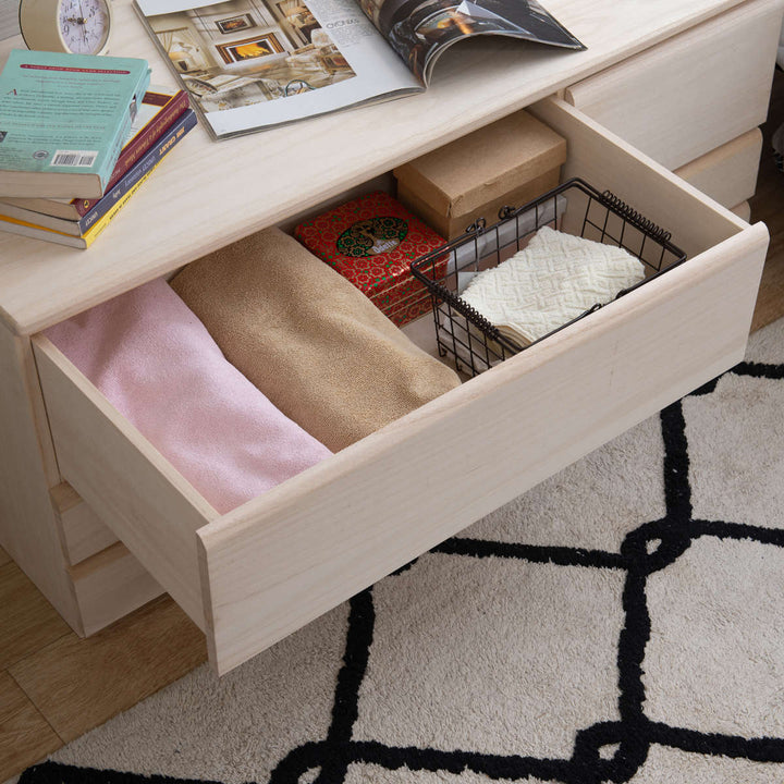 桐洋風チェスト幅100.5cm3段4杯生地仕上げ日本製完成品