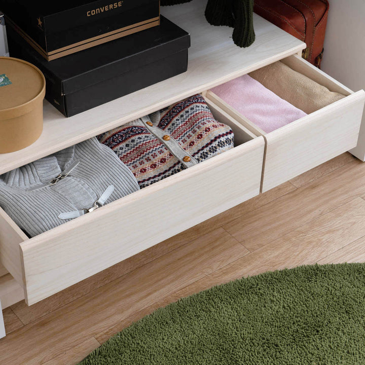 桐洋風チェスト幅100.5cm3段4杯生地仕上げ日本製完成品