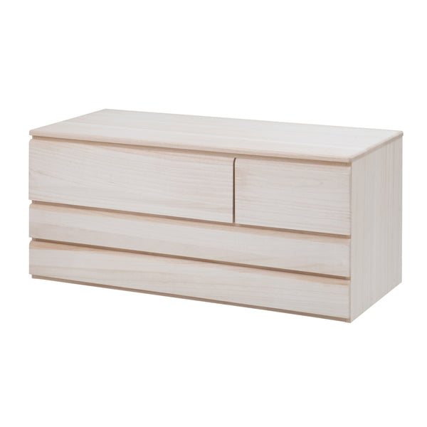 桐洋風チェスト幅100.5cm3段4杯生地仕上げ日本製完成品