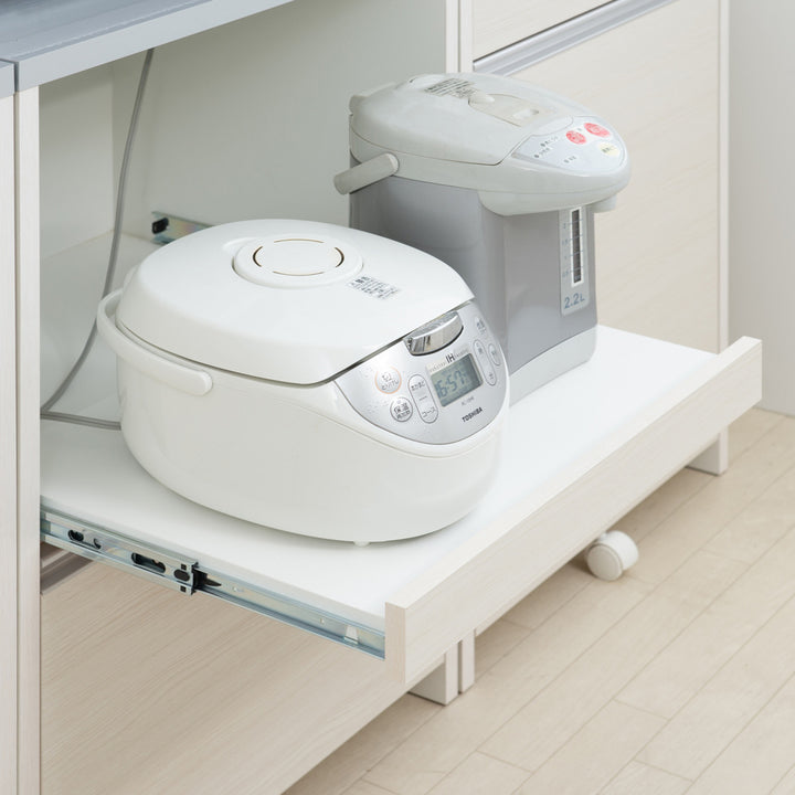 レンジ台カウンタータイプスライドストッカー付幅60cm