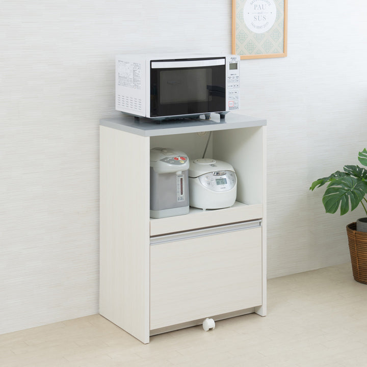 レンジ台カウンタータイプスライドストッカー付幅60cm