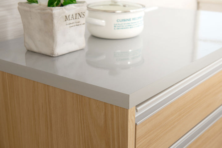 レンジ台カウンタータイプスライドストッカー付幅60cm