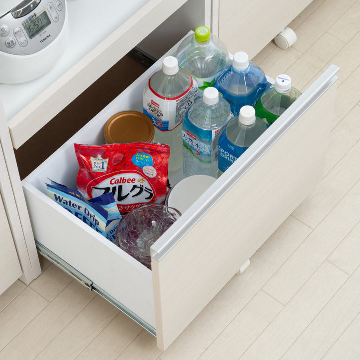 レンジ台カウンタータイプスライドストッカー付幅60cm